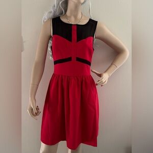 Kensie red and black dress